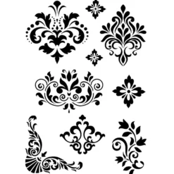 Laser-Kunststoff-Schablone, DIN A4, Ornamente 2
