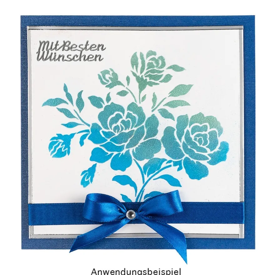 Laser-Kunststoff-Schablone, DIN A4, Rosen-Ornamente 2