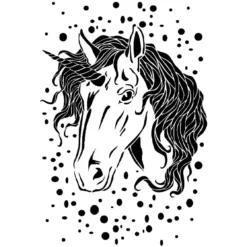 Laser-Kunststoff-Schablone, DIN A4, Einhorn