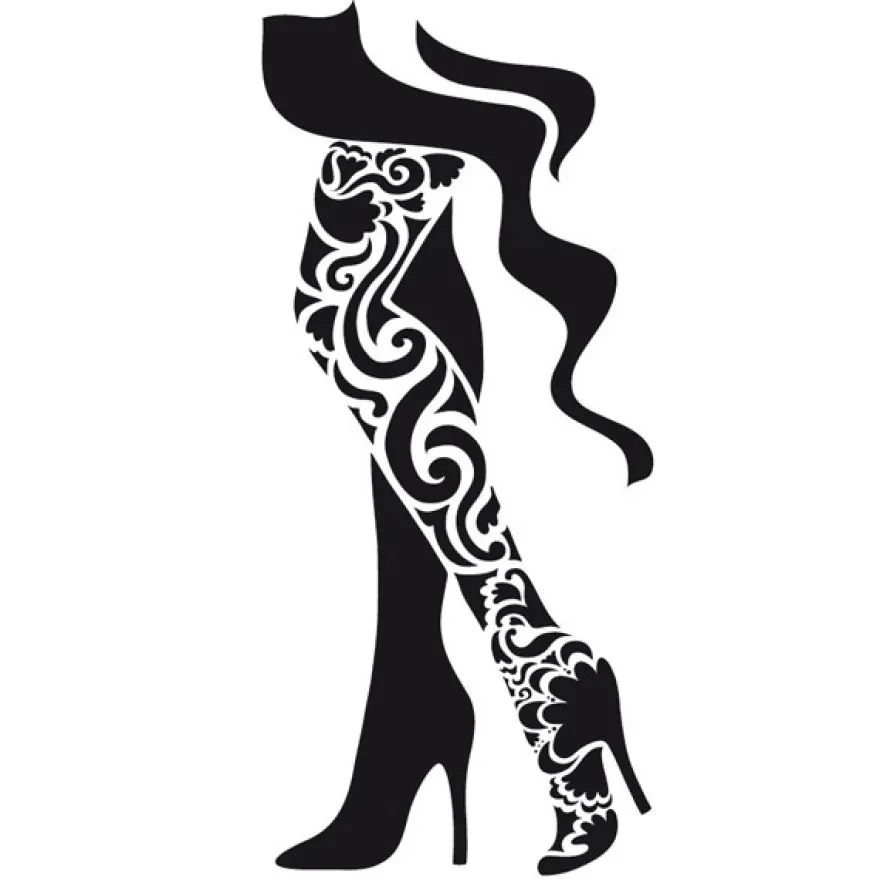 Laser-Kunststoff-Schablone, DIN A4, selbstklebend, Sexy Legs