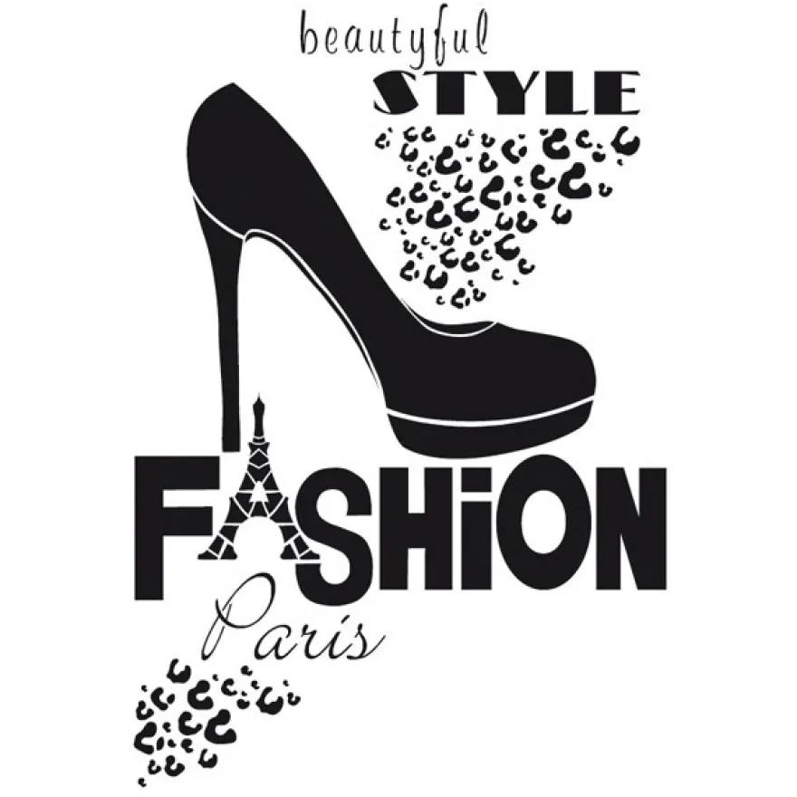 Laser-Kunststoff-Schablone, DIN A4, selbstklebend, Fashion-Pumps