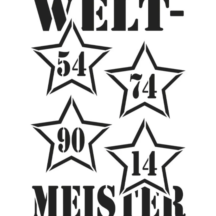 Laser-Kunststoff-Schablone, DIN A3, Fußball-WM 01