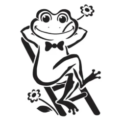 Laser-Kunststoff-Schablone, DIN A4, selbstklebend, Frosch