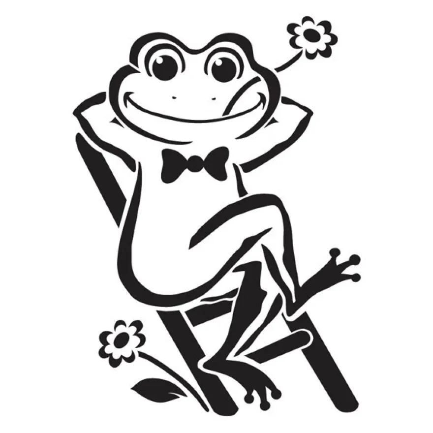 Laser-Kunststoff-Schablone, DIN A4, selbstklebend, Frosch