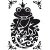Laser-Kunststoff-Schablone, DIN A4, Froschkönig