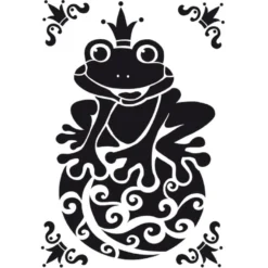 Laser-Kunststoff-Schablone, DIN A4, Froschkönig