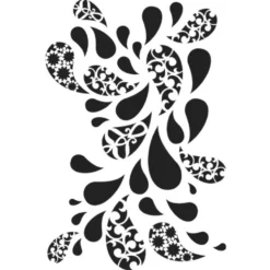 Laser-Kunststoff-Schablone, DIN A3, Paisley
