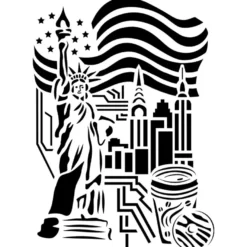 Laser-Kunststoff-Schablone, DIN A4, New York