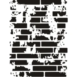 Laser-Kunststoff-Schablone, DIN A4, Hintergrund 8, Mauer