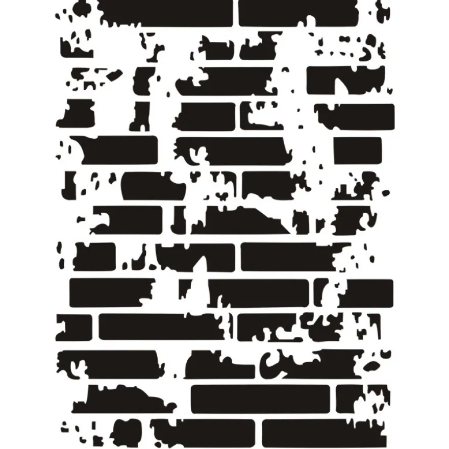 Laser-Kunststoff-Schablone, DIN A4, Hintergrund 8, Mauer