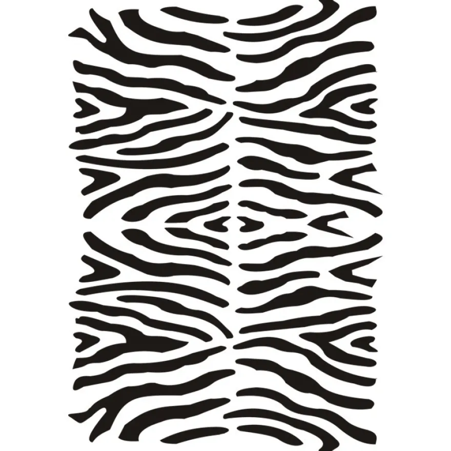 Laser-Kunststoff-Schablone, DIN A4, Hintergrund 11, Zebra