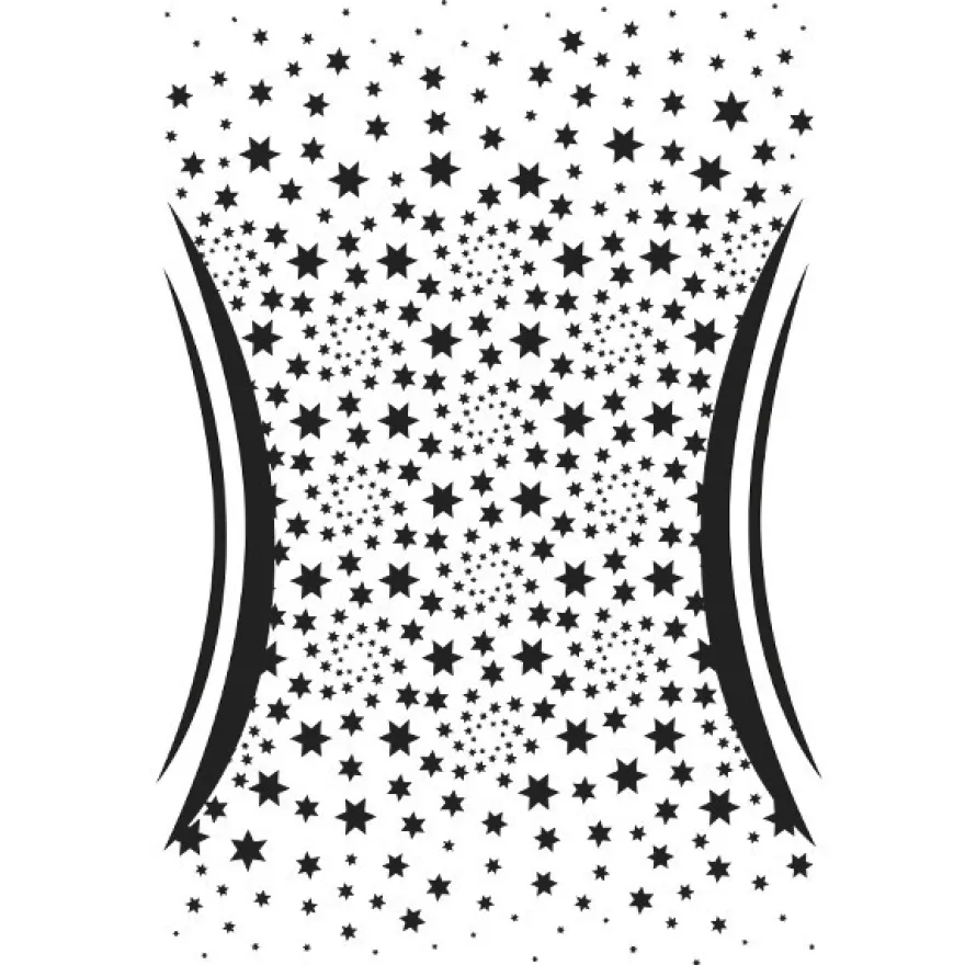 Laser-Kunststoff-Schablone, DIN A3, Schlanke Linie, Sterne