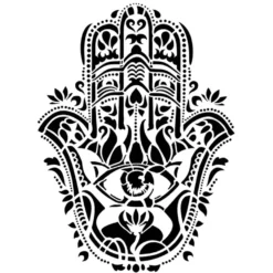 Laser-Kunststoff-Schablone, DIN A4, Hamsa-Hand