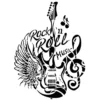 Laser-Kunststoff-Schablone, DIN A4, E-Gitarre