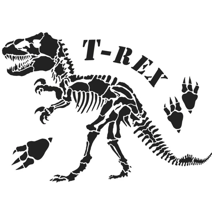 Laser-Kunststoff-Schablone, DIN A4, T-Rex