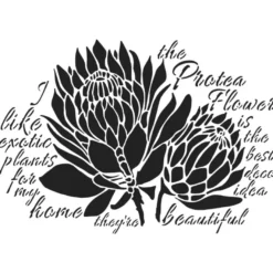 Laser-Kunststoff-Schablone, DIN A4, Protea