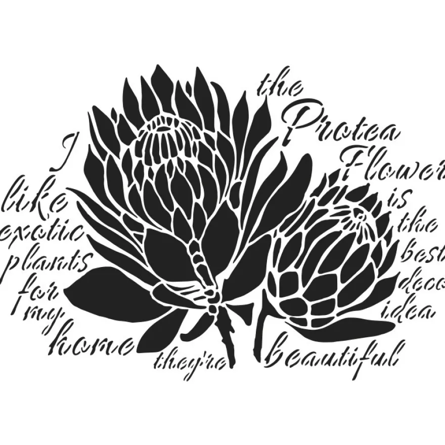 Laser-Kunststoff-Schablone, DIN A4, Protea