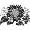 Laser-Kunststoff-Schablone, DIN A4, Sonnenblumen