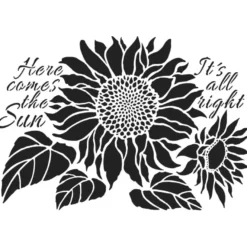 Laser-Kunststoff-Schablone, DIN A4, Sonnenblumen