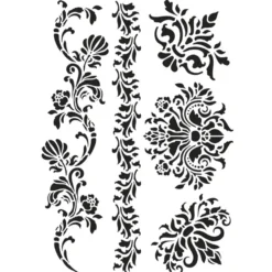 Laser-Kunststoff-Schablone, DIN A4, Ornamente