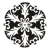 Laser-Kunststoff-Schablone, Mandala, Ø22cm, selbstkl., Design 3
