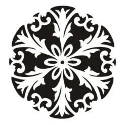 Laser-Kunststoff-Schablone, Mandala, Ø22cm, selbstkl., Design 3