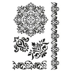 Laser-Kunststoff-Schablonen, DIN A4, Ornamente & Bordüren, 10 Stück