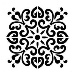 Laser-Kunststoff-Schablonen, 15cm x 15cm, Ornamente, 10 Stück