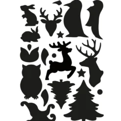 Laser-Kunststoff-Schablonen, DIN A4, Winter, Weihnachten, 6 Stück