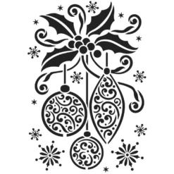 Laser-Schablone, Christbaumschmuck & Ilex, DIN A4