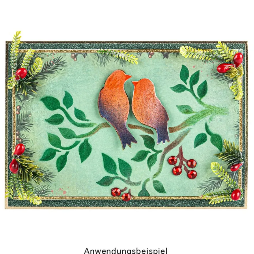 Laser-Schablonen, selbstklebend, Winter/Weihnachten, DIN A5, 15 Stück