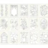 Laser-Schablonen, selbstklebend, Sortierung 1, 11,5cm x 16,5cm, inkl. Schutzfolien, 15 Stück