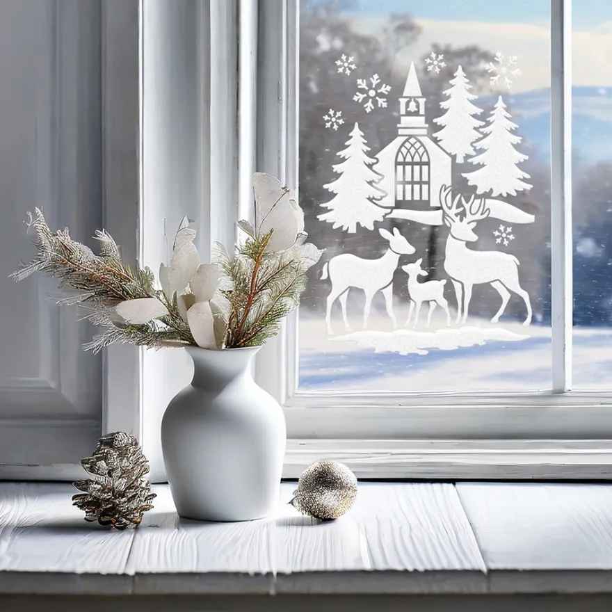 Laser-Schablone, Winterlandschaft, DIN A4