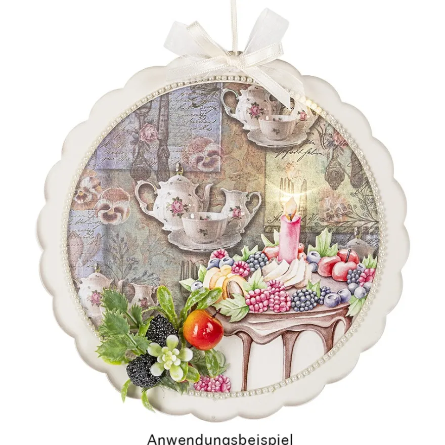 LED-Acryl-Rahmen, Ø 20,8cm, mit 36 LEDs in Warmweiß, inkl. Timer