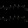 LED-Cluster-Drahtlichterkette, Sterne, 80 LEDs in Warmweiß, mit Timer