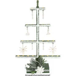 LED-Dekoleuchter, Tanne, 40cm hoch, 21 LED-Lichter in Warmweiß, Timer