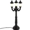 LED-Deko-Straßenlaterne, 12,5cm hoch, 5cm breit, 3 LED-Lämpchen in warmweiß, schwarz