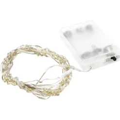 LED-Draht-Lichterkette, micro, wasserfest, warmweiß, 80er
