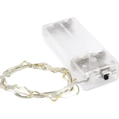 LED-Draht-Lichterkette, micro, wasserfest, warmweiß, 20er