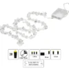LED-Drahtlichterkette, mit Kristall-Nuggets, warmweiß, inkl. Timer, 38er