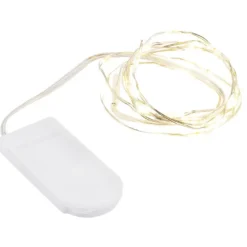 LED-Draht-Lichterketten, warmweiß, 20 LEDs, 1m lang, 10 Stück