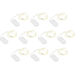 LED-Draht-Lichterketten, warmweiß, 20 LEDs, 1m lang, 10 Stück