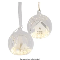 LED-Draht-Lichterkette, warmweiß, 1,5cm Lichtabstand, inkl. Timer, 30er