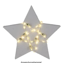 LED-Draht-Lichterkette, warmweiß, 1,5cm Lichtabstand, inkl. Timer, 60er