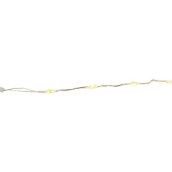 LED-Draht-Lichterkette, warmweiß, 2,5cm Lichtabstand, inkl. Timer, 15er