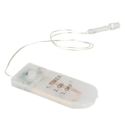 LED-Drahtlicht, mit Flackereffekt, je 1 LED in Warmweiß, mit Timer, 4 Stück
