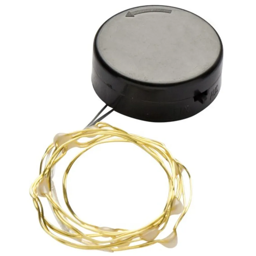 LED Drahtlicht-Podest, warmweiß, 5cm Birnenabstand, 10er