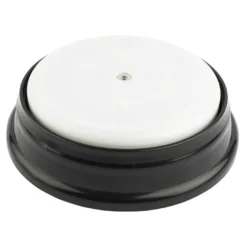 LED-Drehpodest, schwarz, Ø16cm, 4,5cm hoch, warmweiß, inkl. Timer