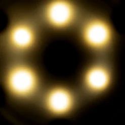LED-Drehpodest, spiegel-gold, Ø16cm, 4,5cm hoch, warmweiß, inkl. Timer