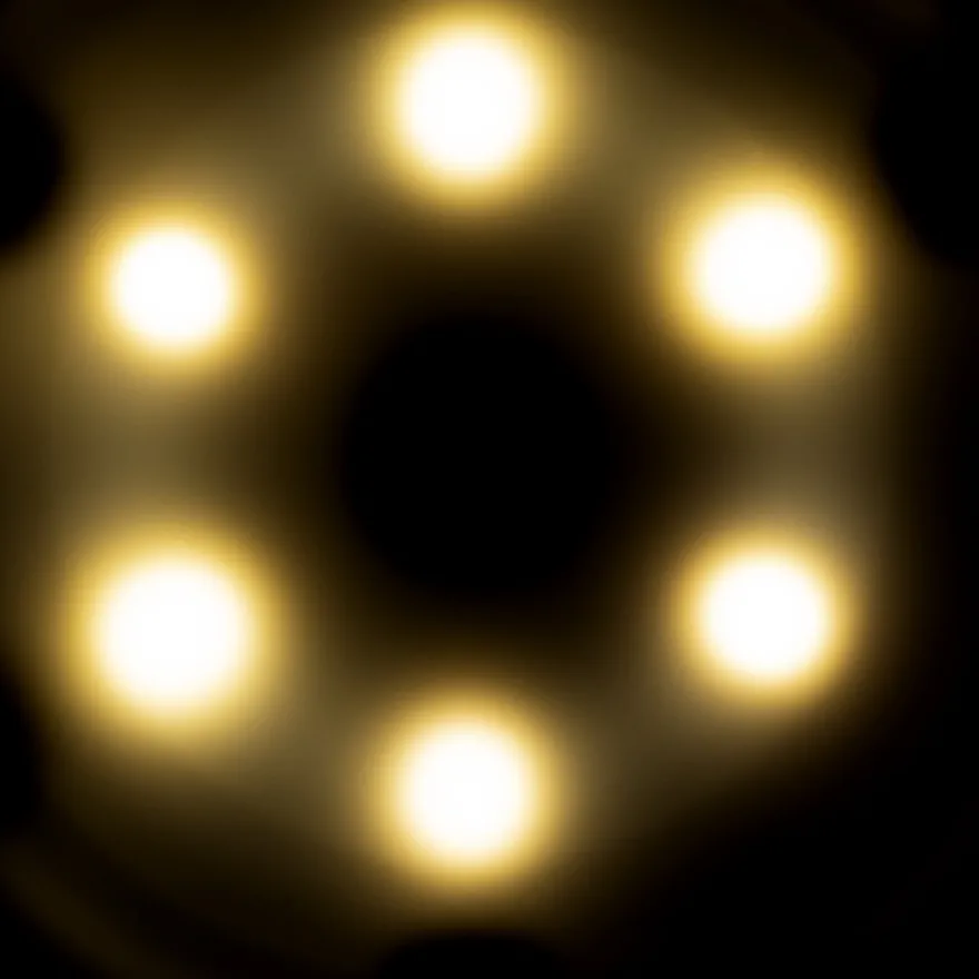 LED-Drehpodest, spiegel-gold, Ø16cm, 4,5cm hoch, warmweiß, inkl. Timer
